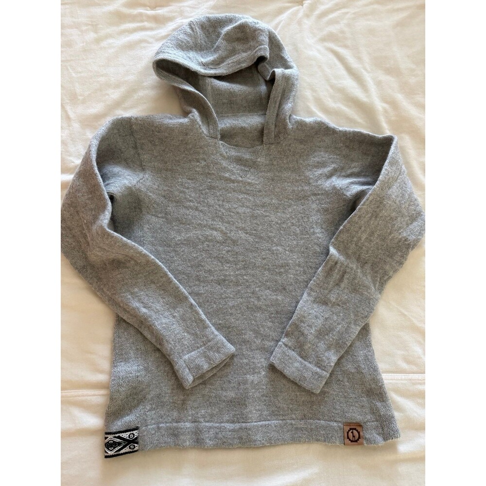 Paka Royal alpaca knit hooded pullover sweater XS